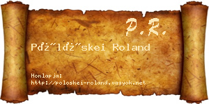 Pölöskei Roland névjegykártya