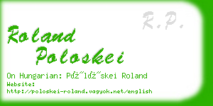 roland poloskei business card